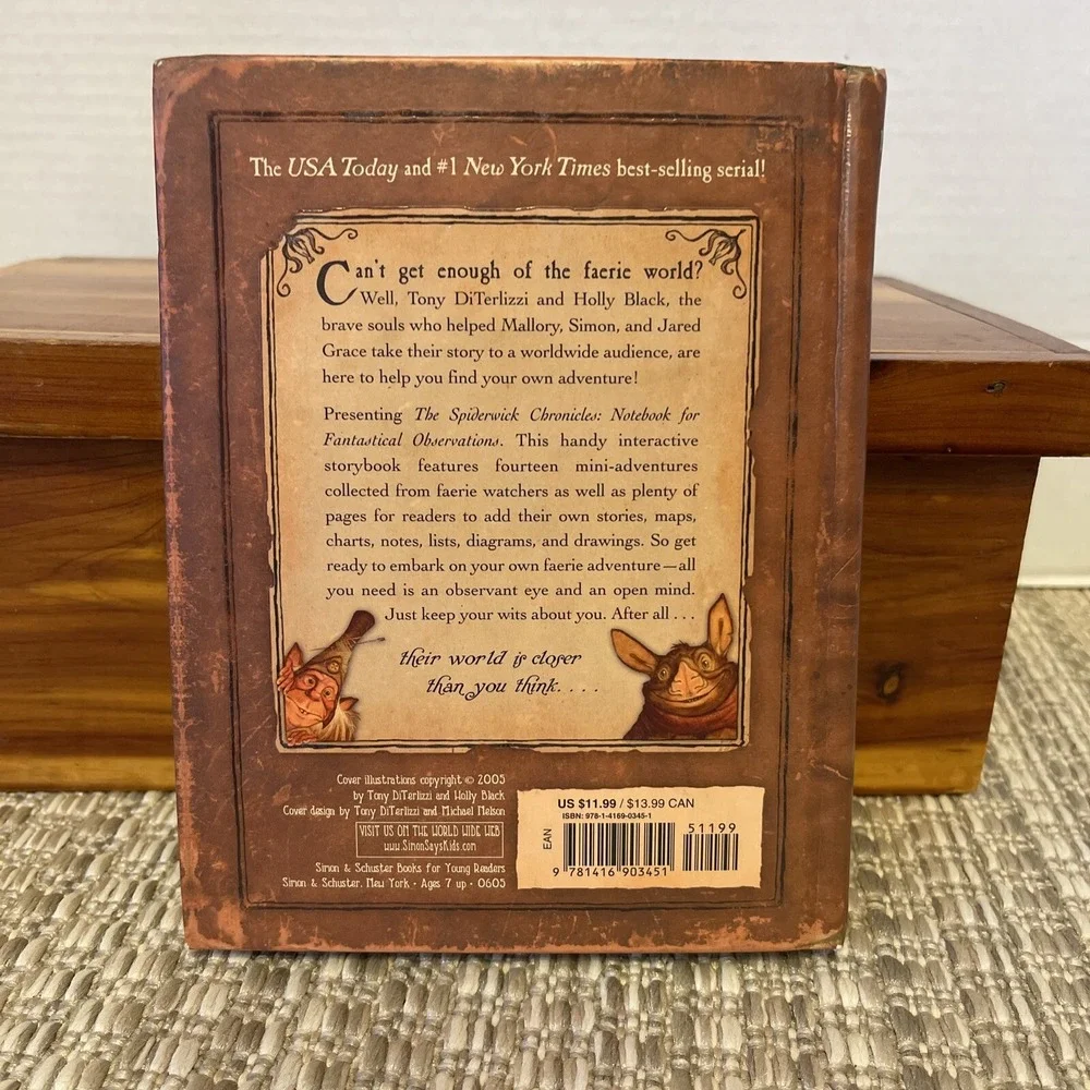 The Spiderwick Chronicles Notebook for Fantastical Observations DiTerlizzi Black